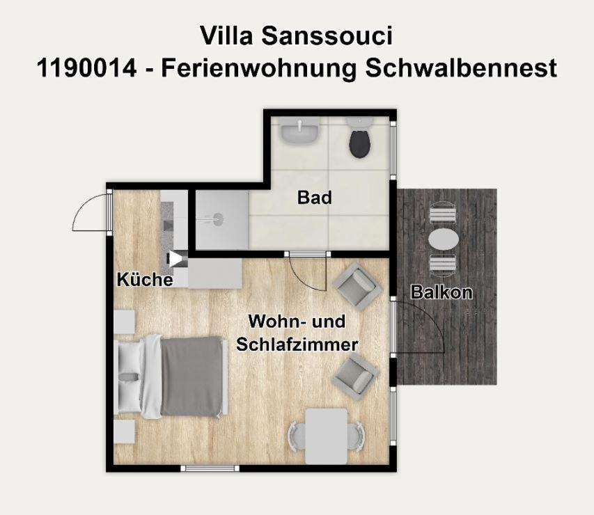 Sanssouci Schwalbennest Apartment Ostseebad Binz